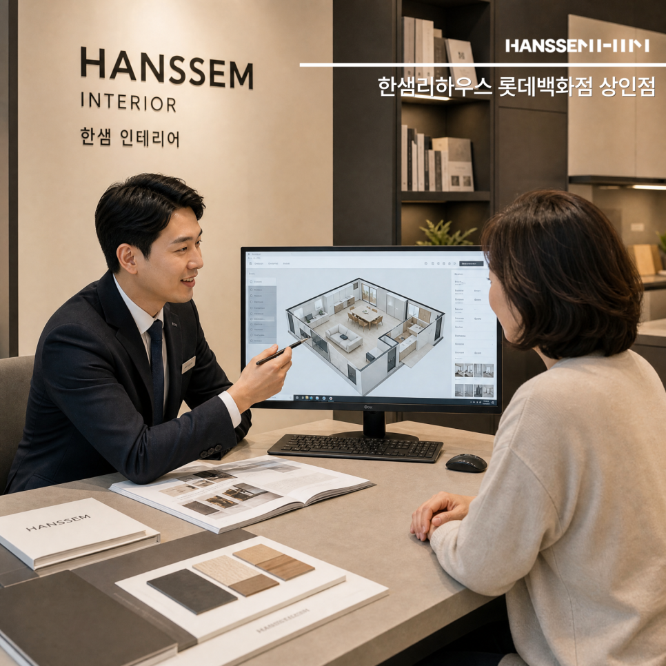 주방 구조와 가구 배치를 확인할 수 있는 실내 설계 화면